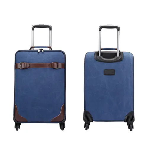 Premium Vintage-Style 24-Inch Trolley Suitcase